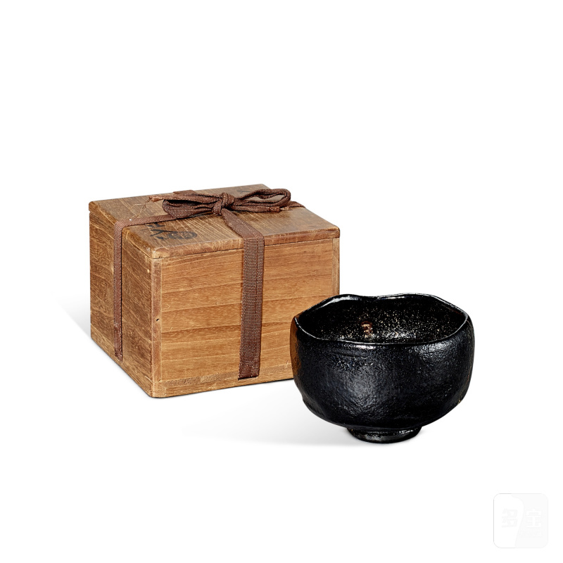 A black raku tea bowl, Japan, Edo period, 17th century | 日本 江戶時期 十七世紀 黑樂燒茶盌
